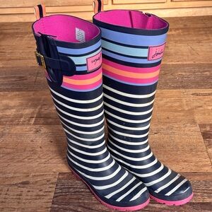 Joules Striped Rain Boots